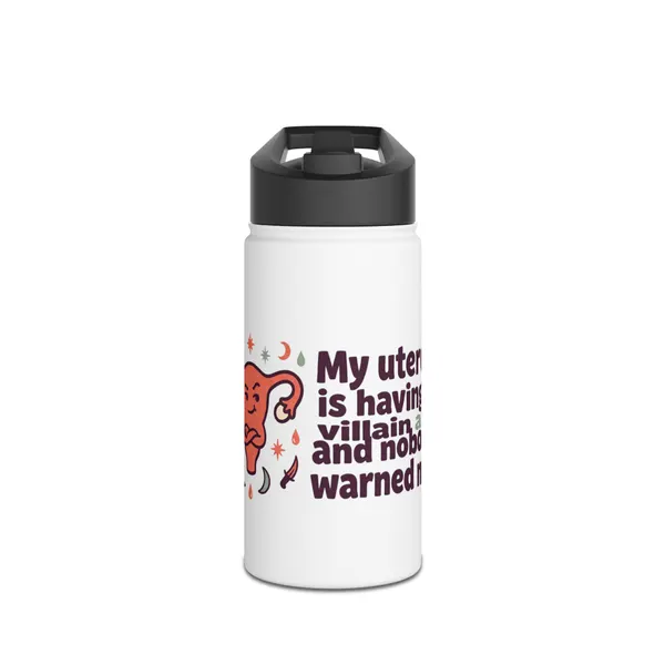 My Uterus Is Having Villain Energy Water Bottle by Endo Diatribes